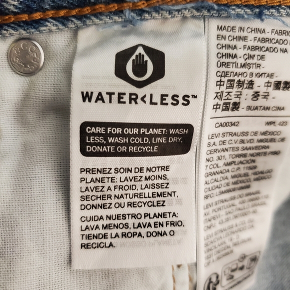 Levi's Premium 501 Two-Tone Straight-Leg Jeans Distressed Denim Blue Jeans 30x30 - Picture 15 of 17